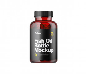 Fish oil bottle mockup a healthy lifestyle